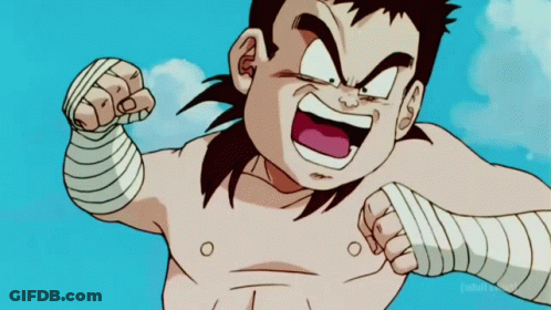 Shirtless Cartoon Character Fighting GIF