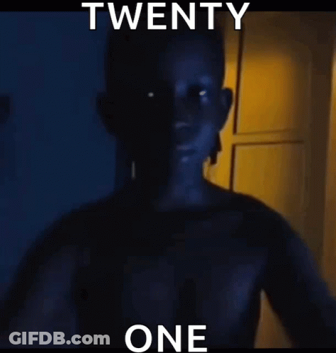Shirtless Child Standing In Darkness Twenty One GIF