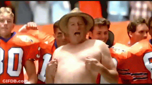 Shirtless Cowboy Hat Man With Football Players 30 GIF