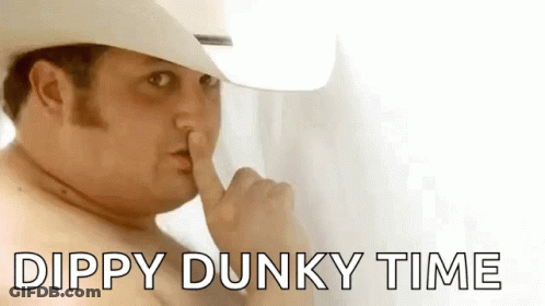 Shirtless Cowboy Holding Finger To Lips GIF