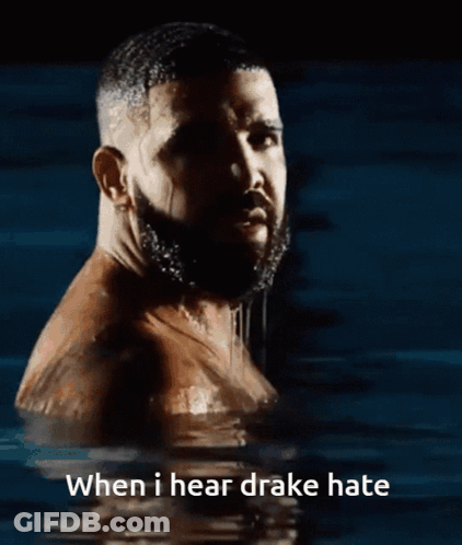 Shirtless In Water When I Hear Drake Hate GIF