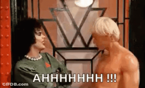 Shirtless Man And Woman Standing Together GIF