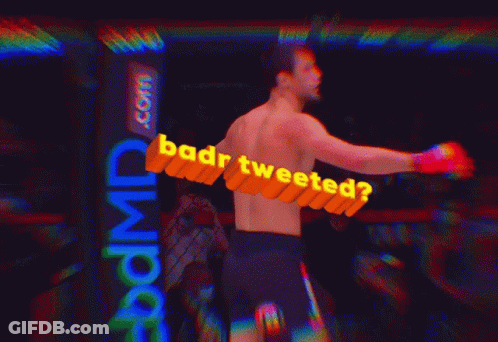 Shirtless Man Arms Outstretched Boadr Tweeted On Chest GIF
