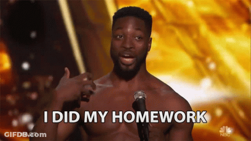 Shirtless Man At Mic Saying I Did Homework GIF