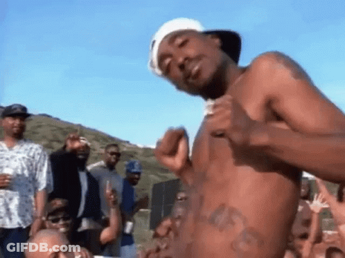 Shirtless Man Before Crowd Of Men GIF