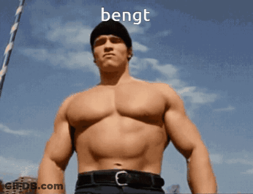 Shirtless Man Blue Sky Bengt GIF