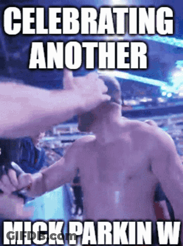 Shirtless Man Celebrating Mick Parkin GIF