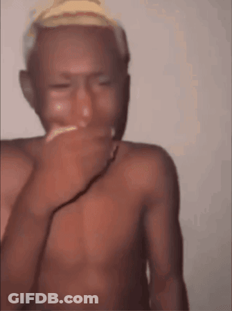 Shirtless Man Covering Mouth With Hand GIF