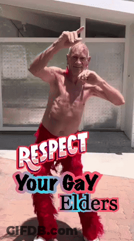 Shirtless Man Dancing Respect Your Gay Elders GIF