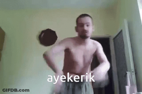 Shirtless Man Dancing With Ayekerik GIF