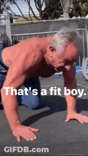 Shirtless Man Doing Push Ups GIF