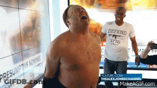 Shirtless Man Facing Defend 1776 Wall GIF