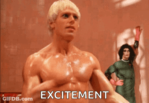 Shirtless Man Flexing Muscles Exciting GIF