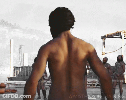 Shirtless Man Group A Misthos In Training GIF