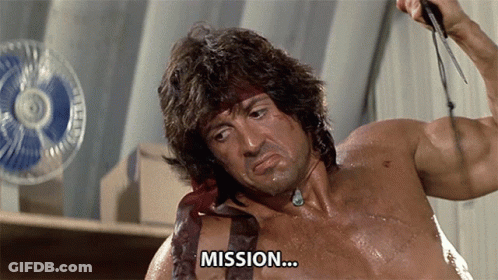 Shirtless Man Holding Knife Mission GIF