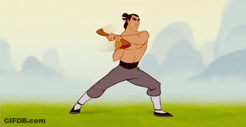 Shirtless Man Holding Large Stick GIF