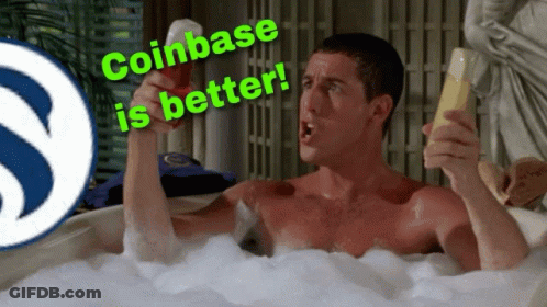 Shirtless Man In Bath Coinbase Is Better GIF
