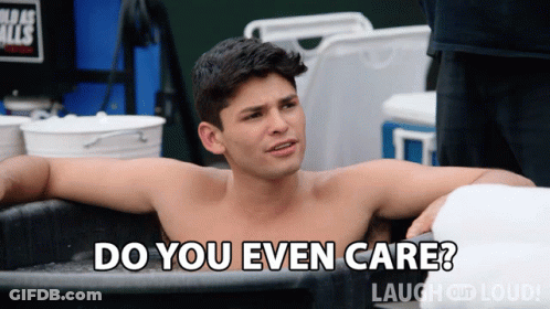 Shirtless Man In Bathtub Saying Do You Even Care GIF