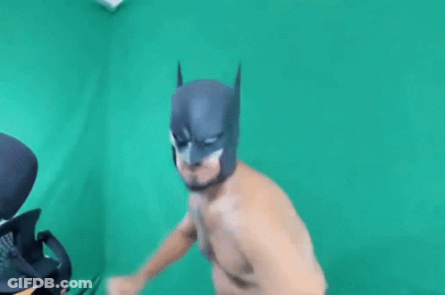 Shirtless Man In Batman Mask GIF