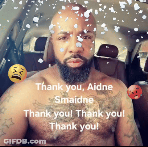 Shirtless Man In Car Saying Thank You GIF