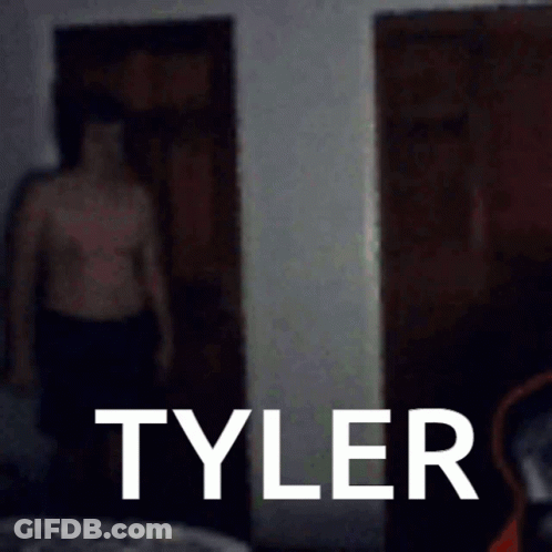 Shirtless Man In Dark Room Tyler GIF