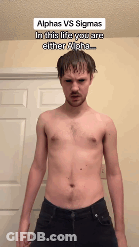 Shirtless Man In Front Of Door Alpha Sigma Caption GIF
