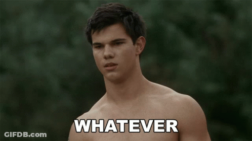 Shirtless Man In Front Of Whatever Sign GIF