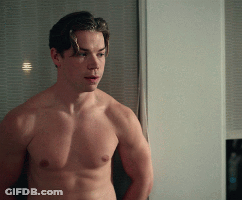 Shirtless Man In Front Of White Wall GIF