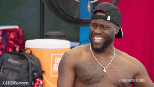 Shirtless Man In Hat And Necklace By Home Depot Cooler GIF