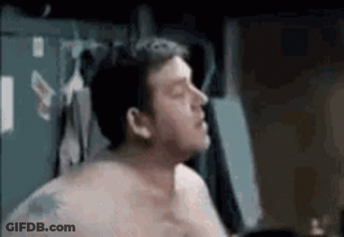 Shirtless Man In Locker Room GIF