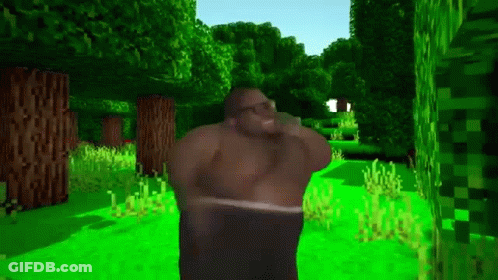 Shirtless Man In Lush Green Forest Video Game GIF