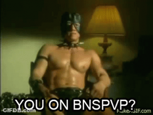 Shirtless Man In Mask Says You On Bnspvp? GIF