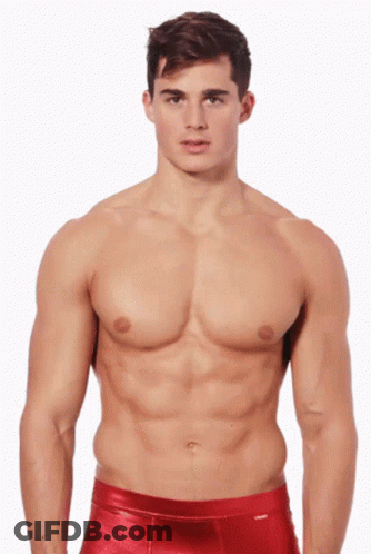 Shirtless Man In Red Calvin Klein Boxers GIF