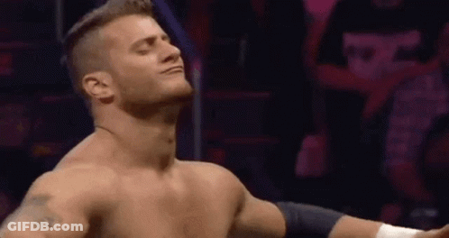 Shirtless Man In Ring Arms Outstretched GIF