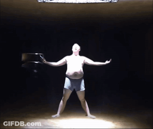 Shirtless Man In Underwear Dark Room GIF