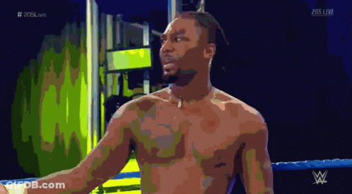 Shirtless Man In Wrestling Ring 205 Live GIF