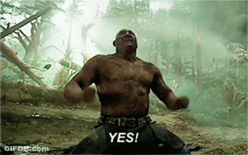 Shirtless Man Kneeling In Dirt Saying Yes GIF