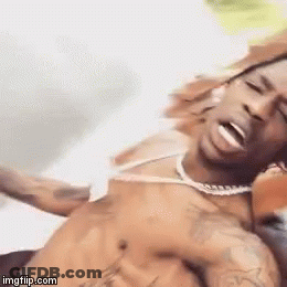 Shirtless Man Laying On Bed Mouth Open Eyes Closed GIF