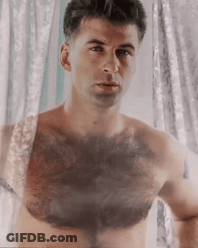 Shirtless Man Looking In Mirror GIF