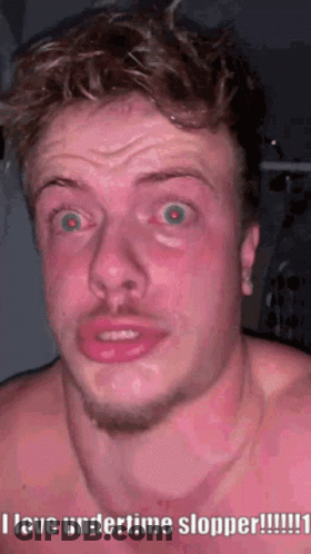 Shirtless Man Making Funny Face I Love Undertime Stopper GIF
