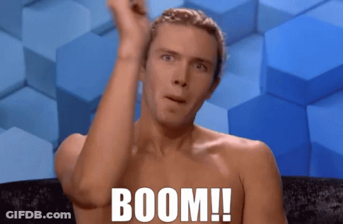 Shirtless Man Making Funny Face Saying Boom GIF