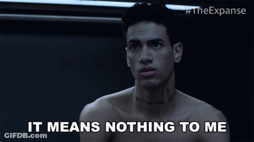 Shirtless Man Neck Tattoo Saying It Means Nothing GIF