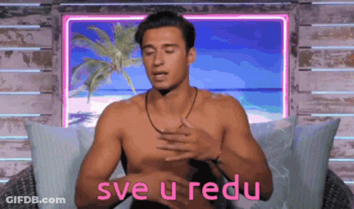 Shirtless Man On Couch Sve U Redu Pink GIF