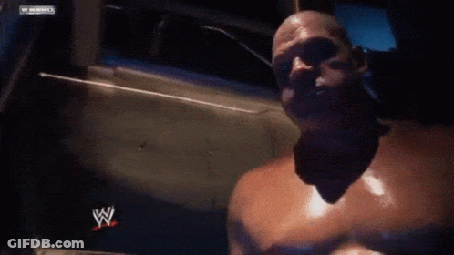 Shirtless Man On Wrestling Show GIF