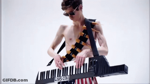 Shirtless Man Playing Keyboard Louis Cole GIF