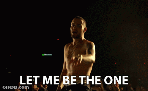 Shirtless Man Pointing Let Me Be The One GIF