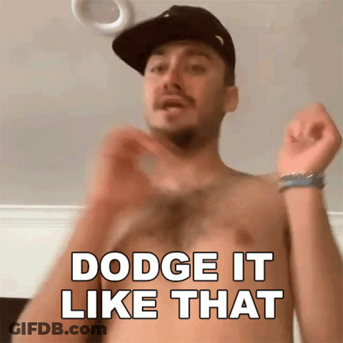 Shirtless Man Saying Dodge It Like That GIF