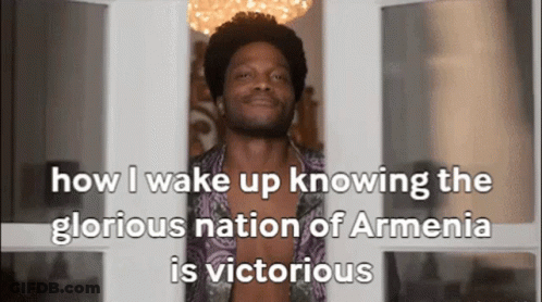 Shirtless Man Saying How I Wake Up Knowing Armenia GIF