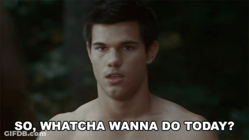 Shirtless Man Saying So Whatcha Wanna Do Today GIF