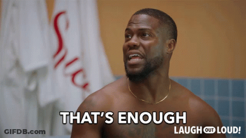 Shirtless Man Saying That's Enough In Bathroom GIF
